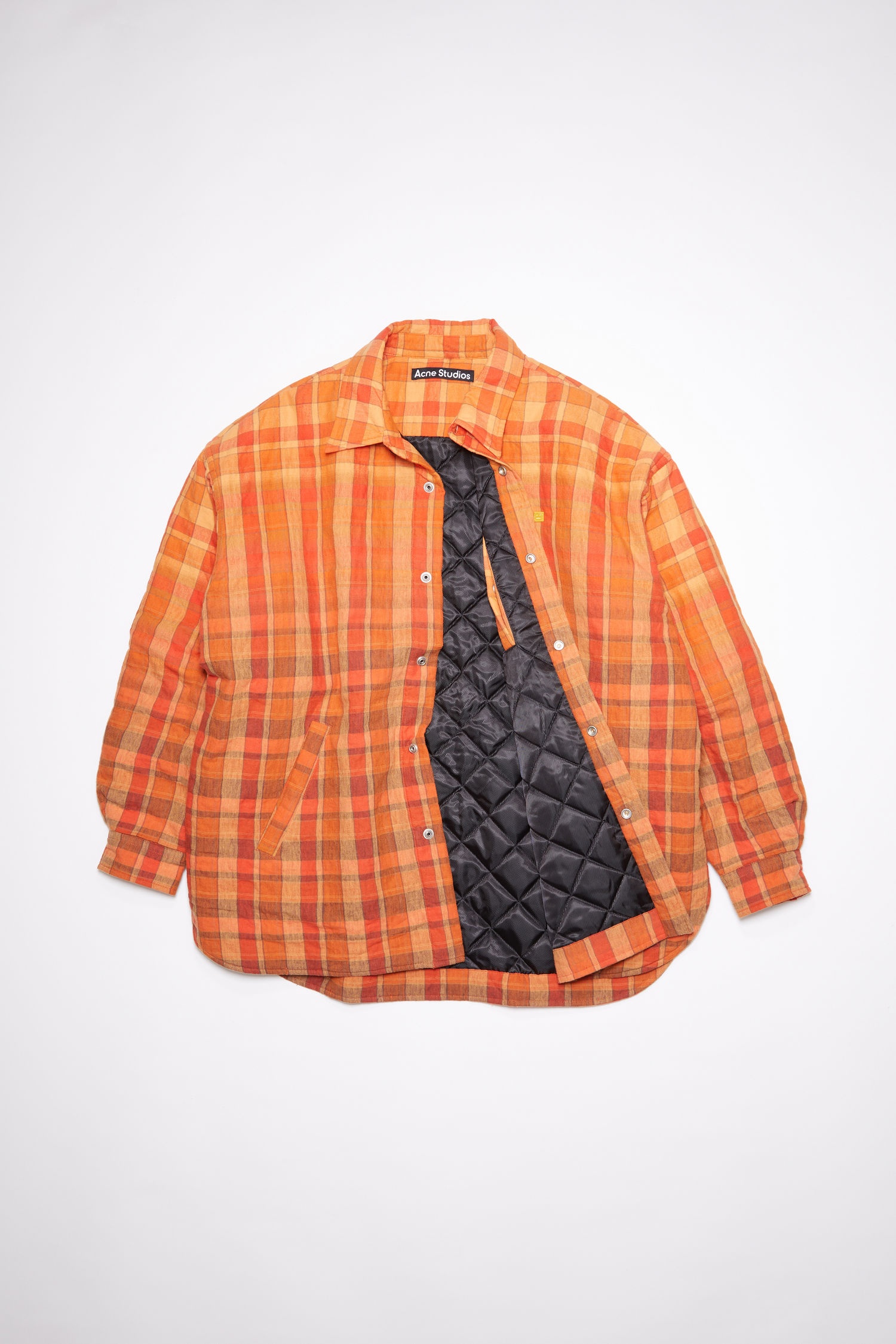 Oversized shirt - Brick red/apricot orange - 1