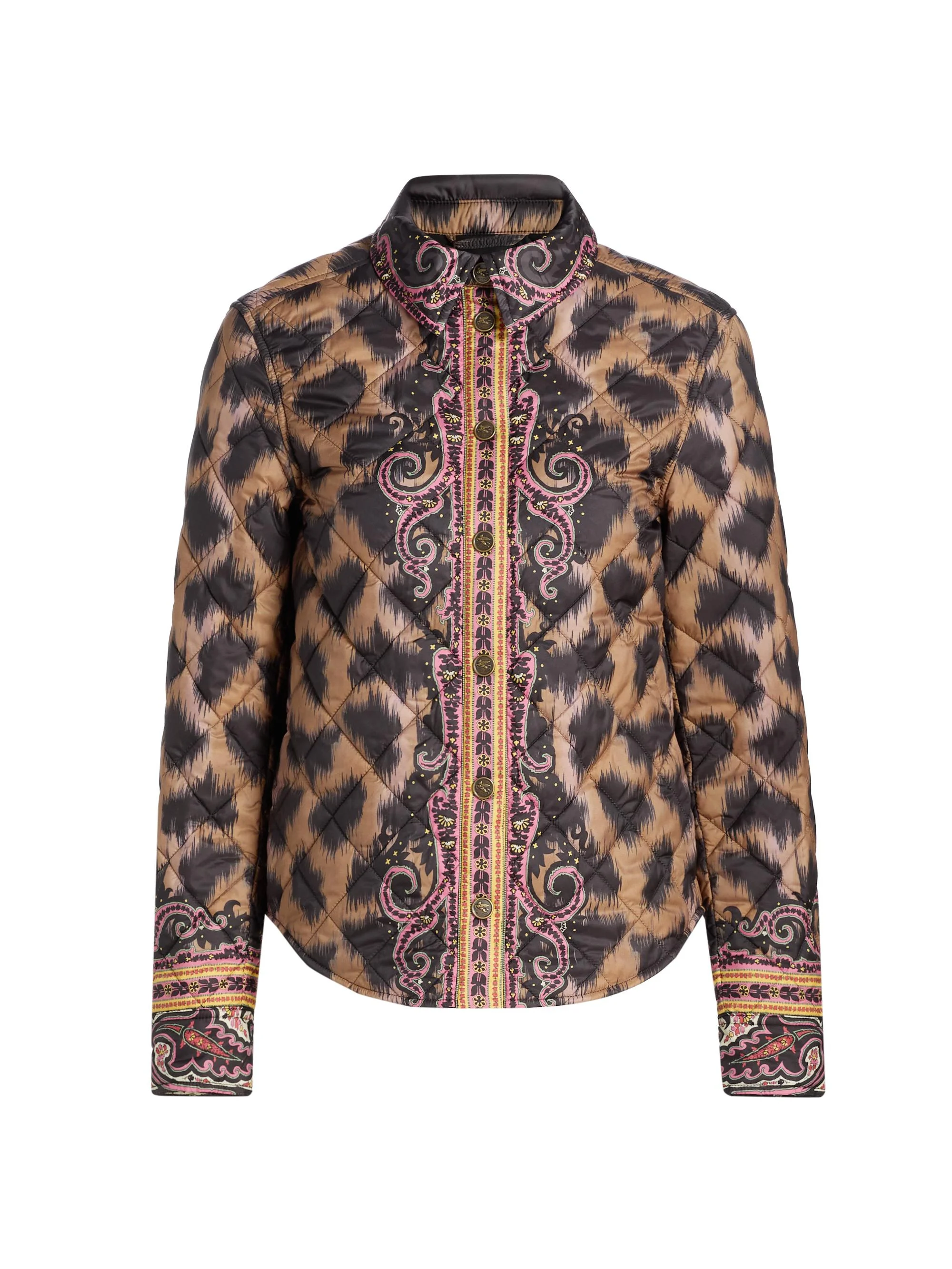 Women's Quilted Leopard-Print Jacket - Stampa Moro - 1