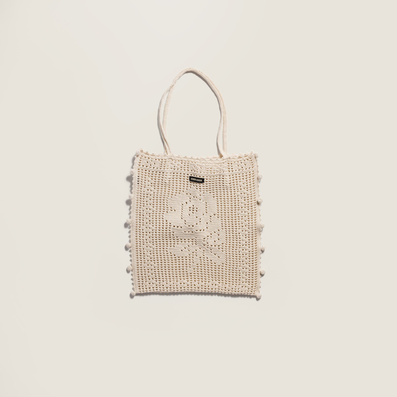 Cotton crochet tote bag 1