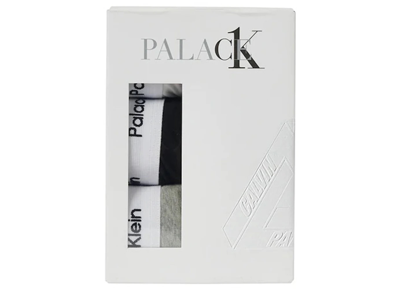 Palace CK1 Trunks (3 Pack) White/Light Grey Heather - 2