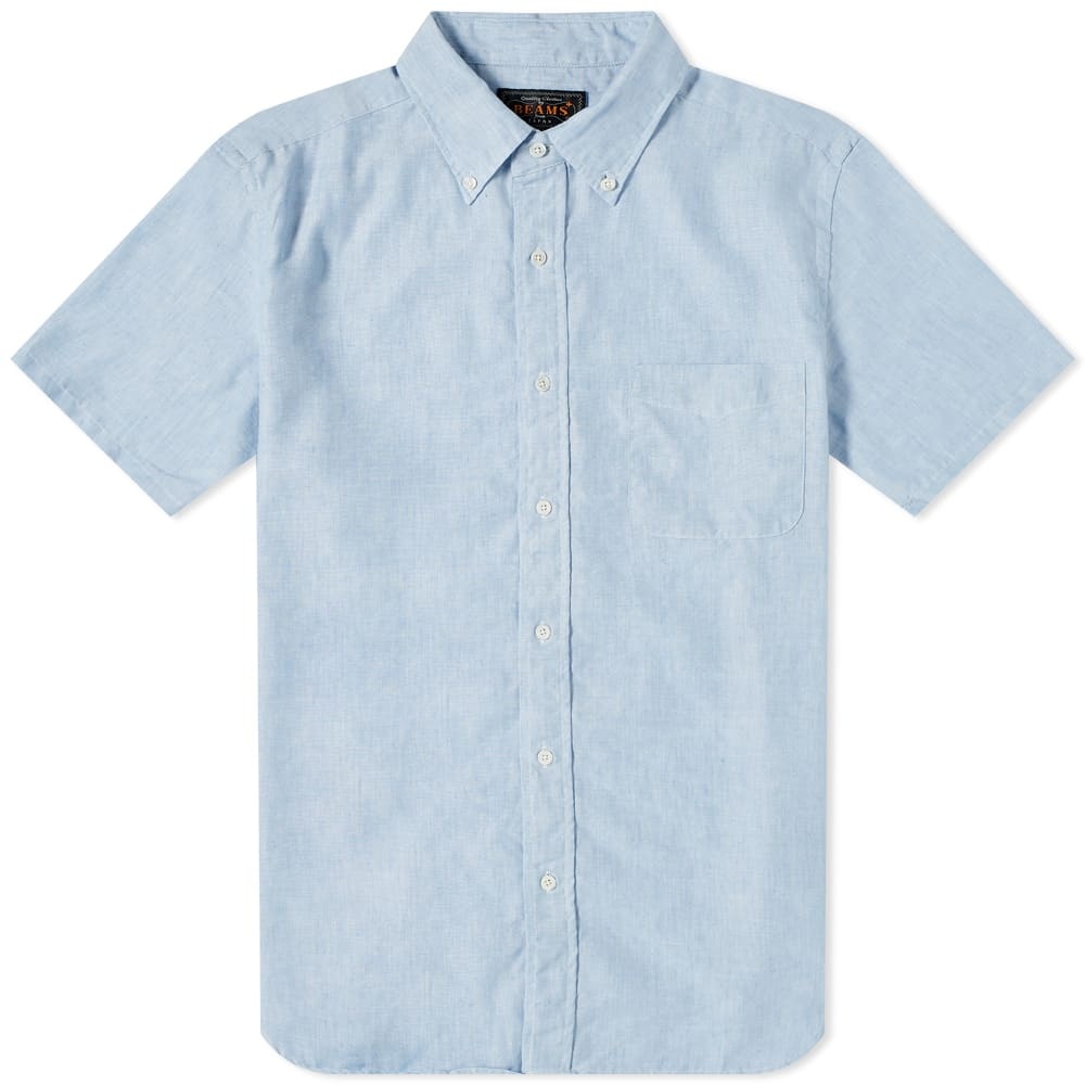 Beams Plus Short Sleeve Button Down COOLMAX® Oxford Shirt - 1