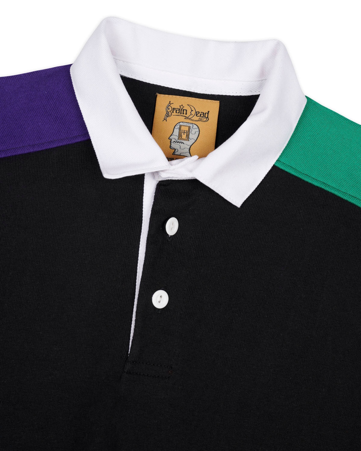 Long Sleeve Rugby Shirt - Black Multi - 3