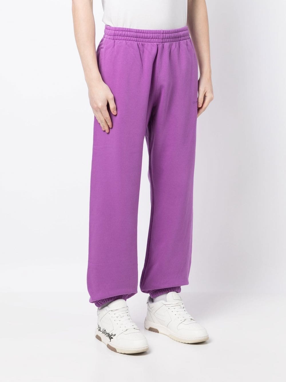 Diag-print slouchy track pants - 3