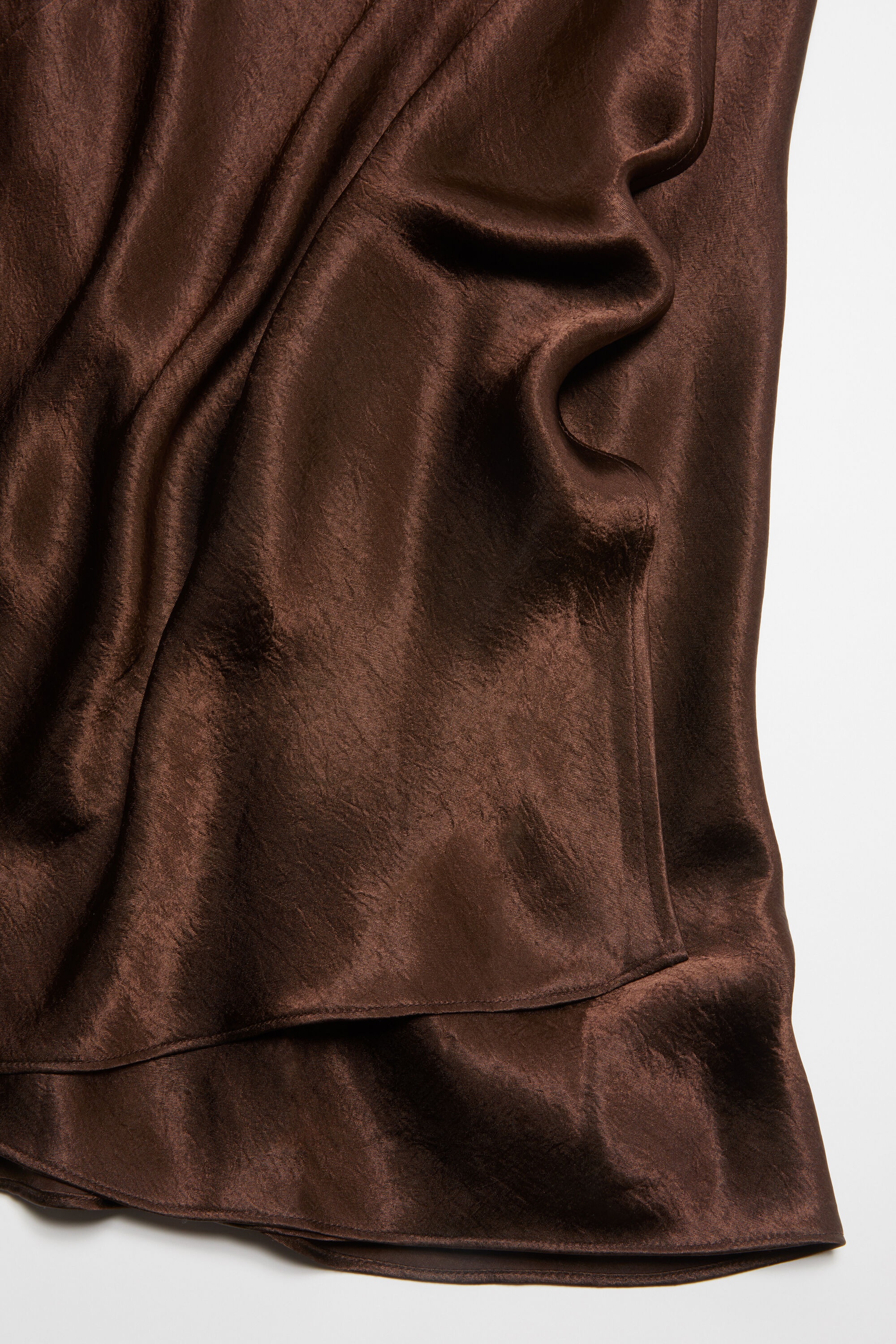 Satin dress - Chocolate brown - 6
