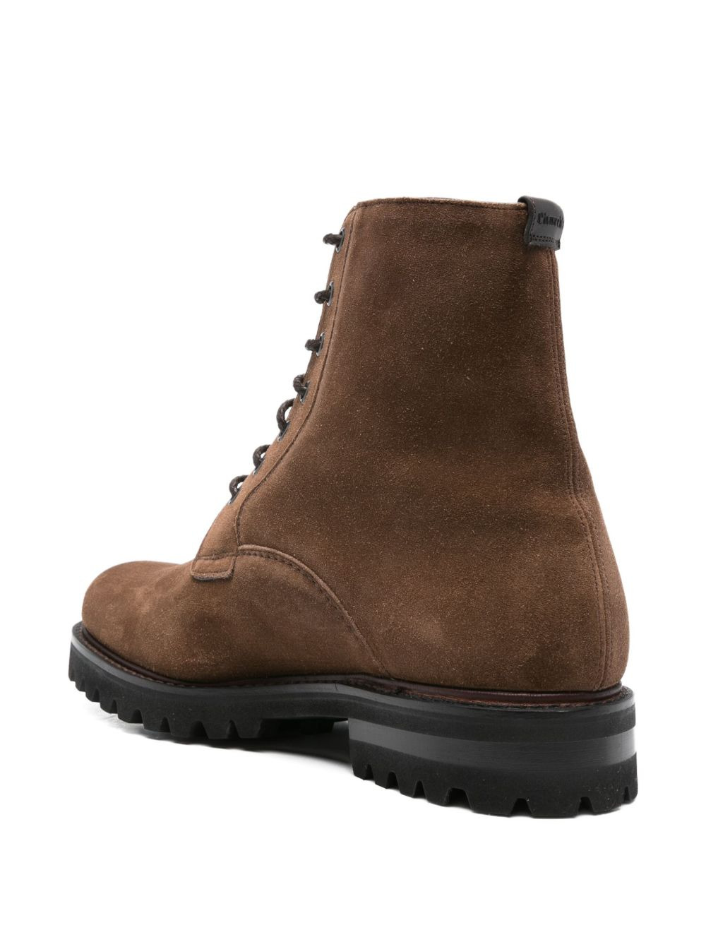 lace-up suede boots - 3