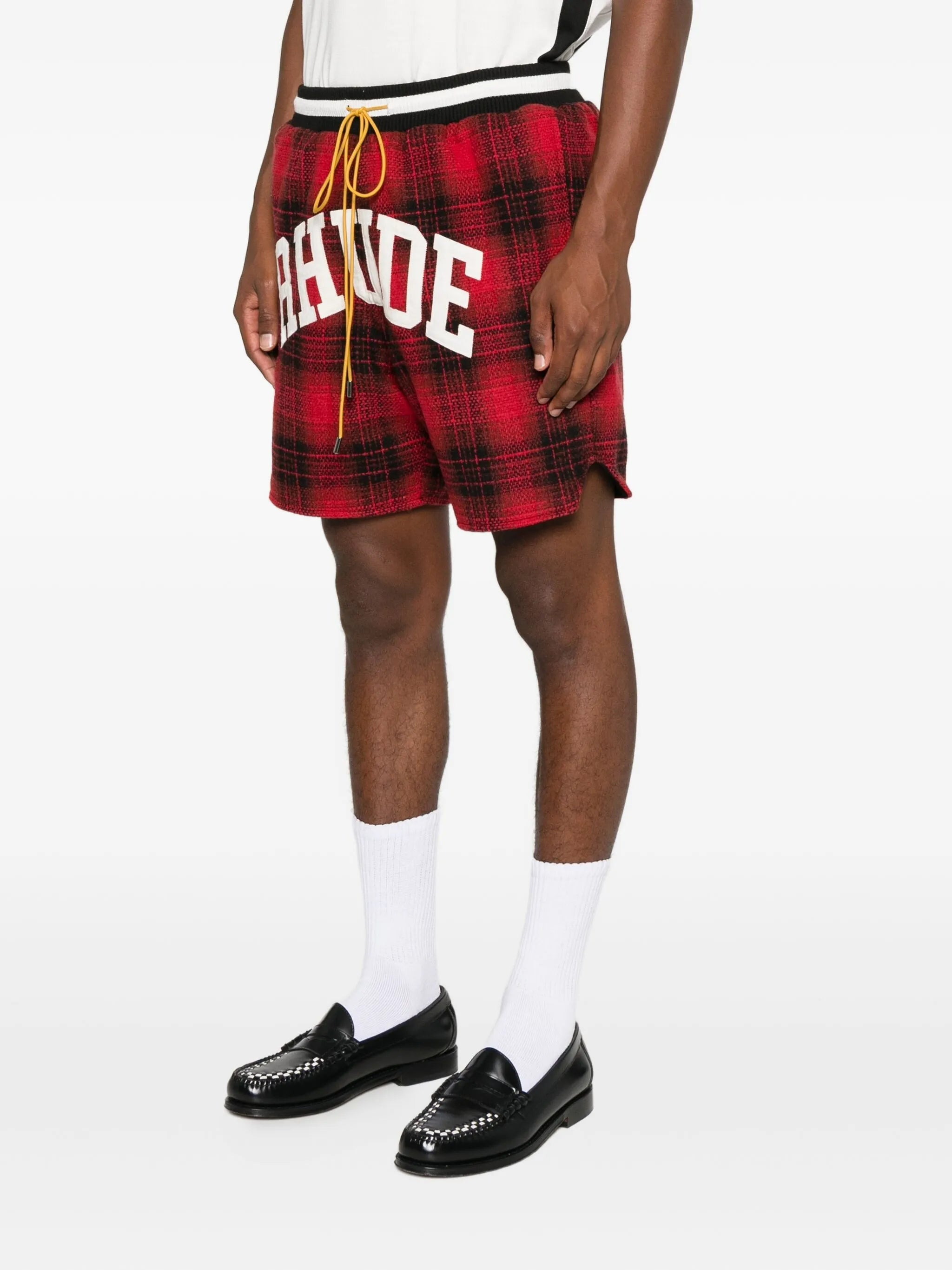 collegiate-logo plaid shorts - 3