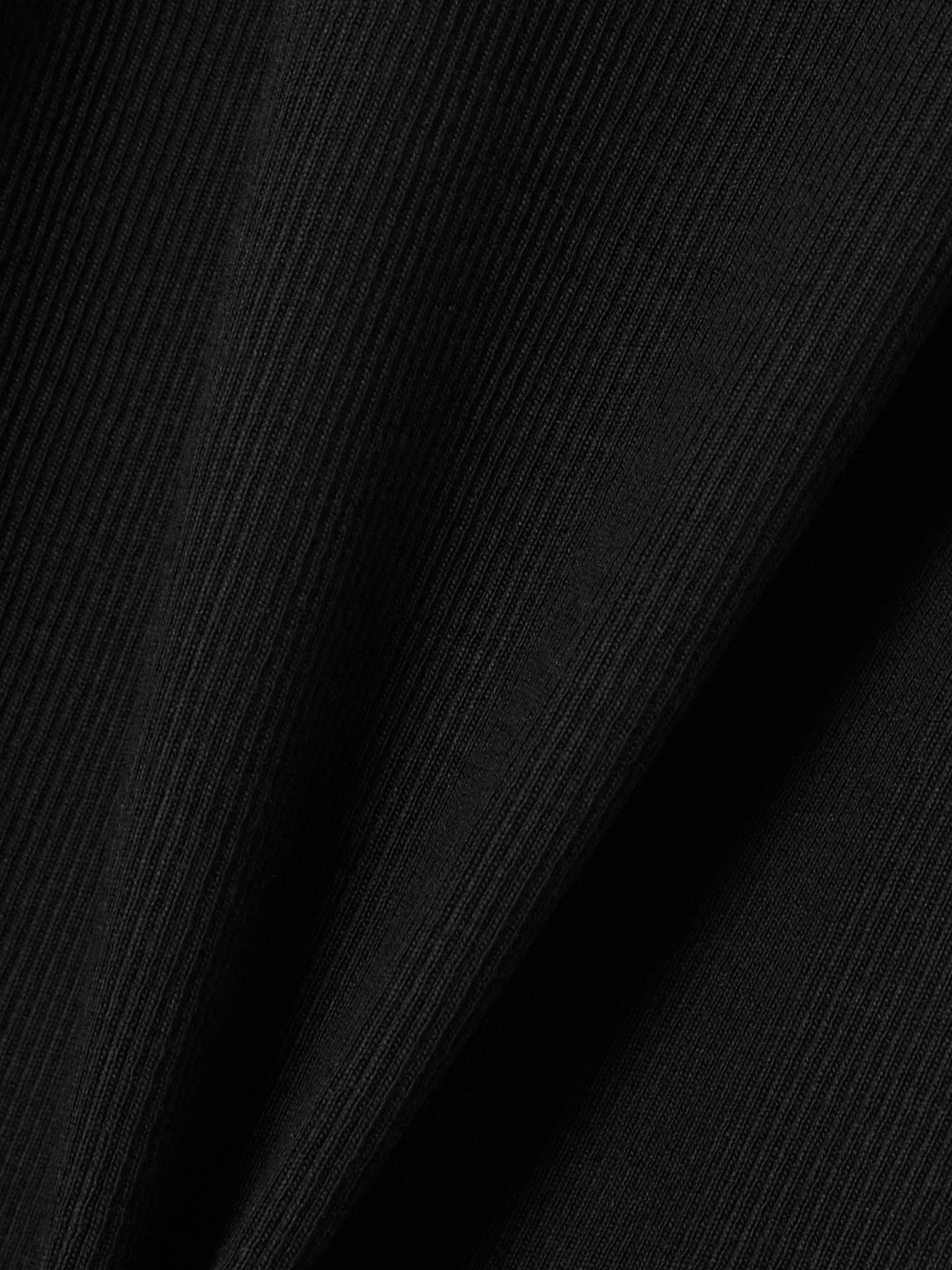 Ribbed stretch-cotton tank Black - 5