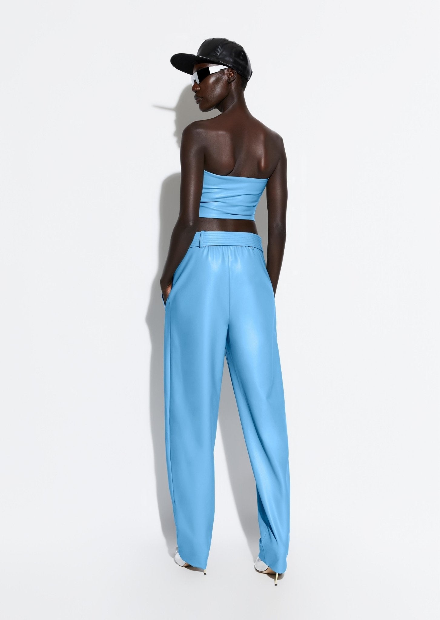 Faux Leather Belted Trouser - 3