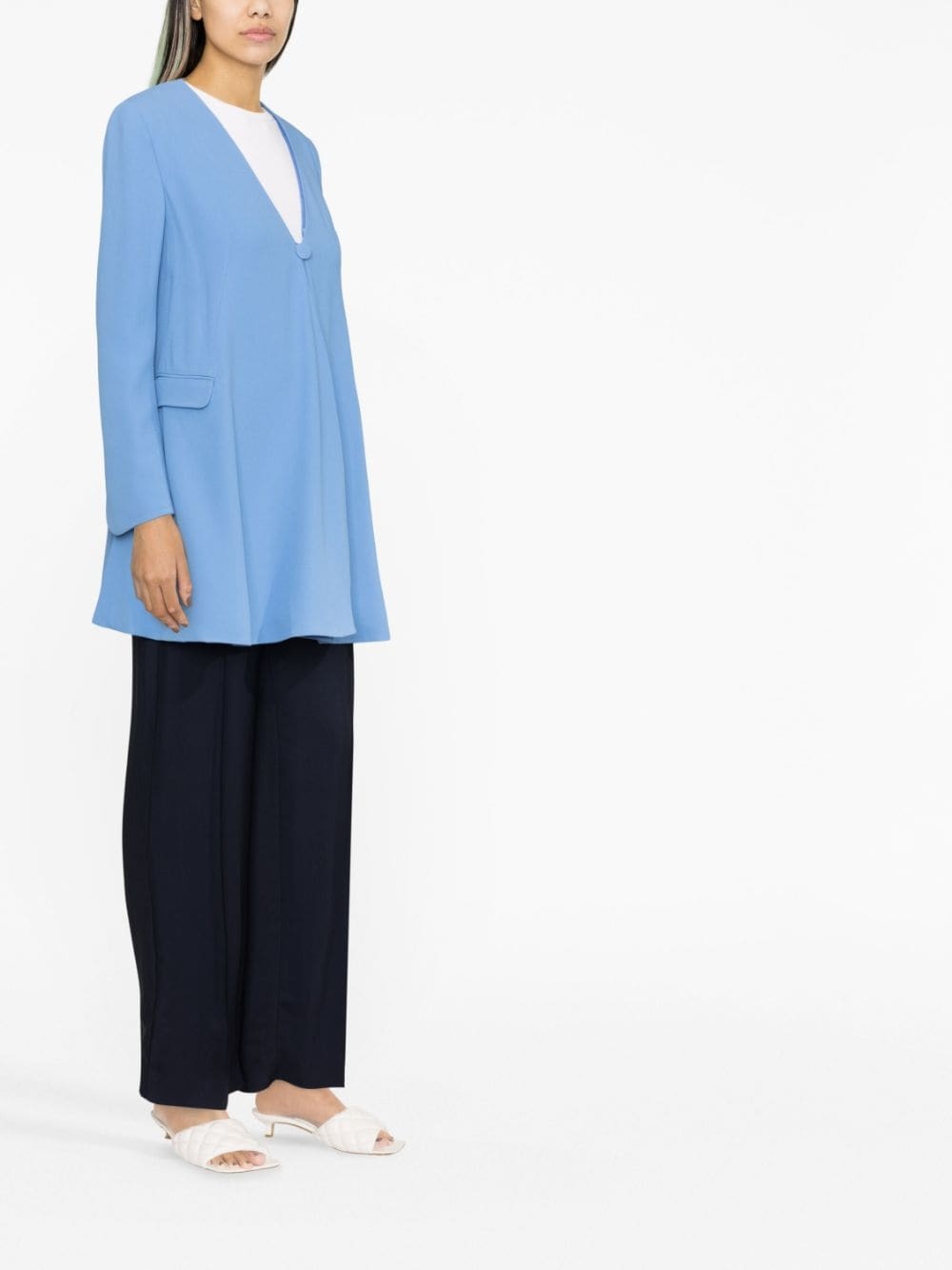 single-breasted oversized blazer - 3