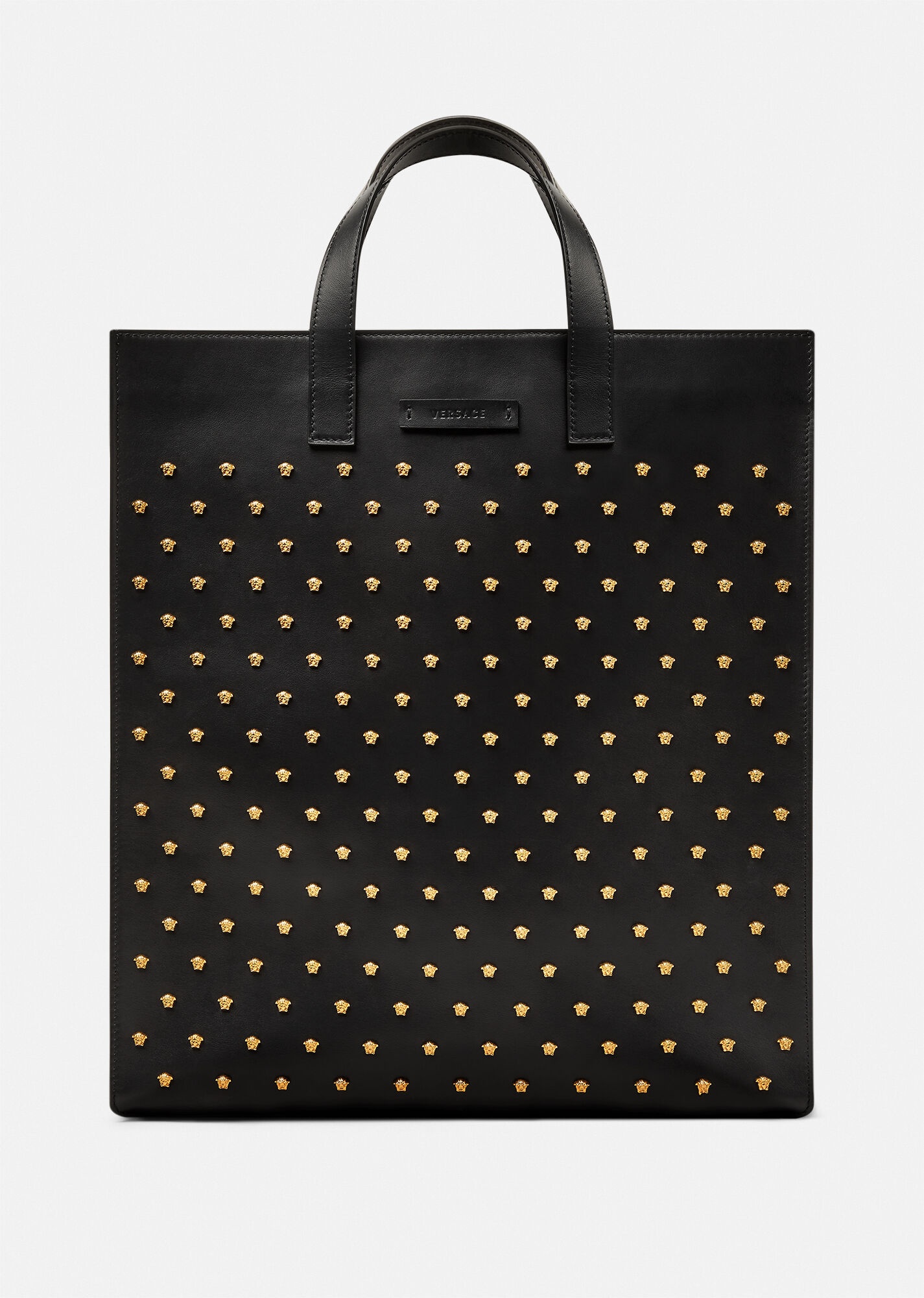 Medusa Stud Leather Tote Bag - 1