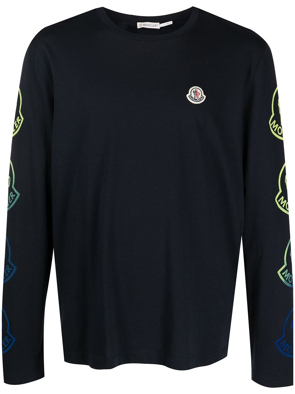 logo-print logo-patch long-sleeve top - 1