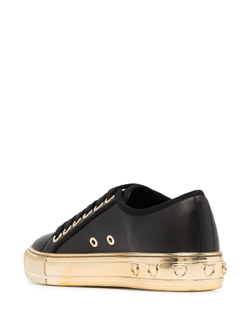 logo-print lace-up sneakers - 3