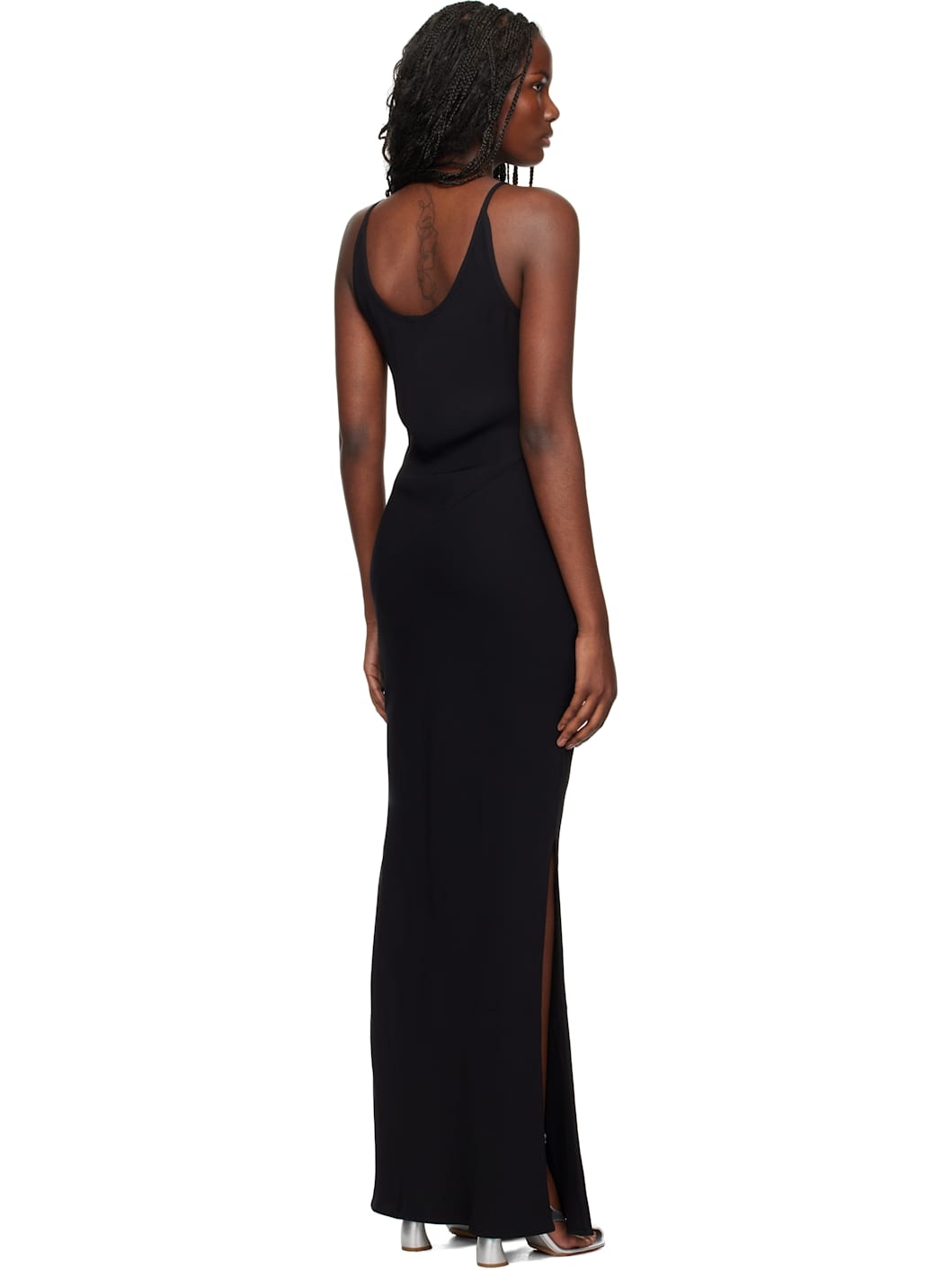Black Elemental Mala Slip Maxi Dress - 3