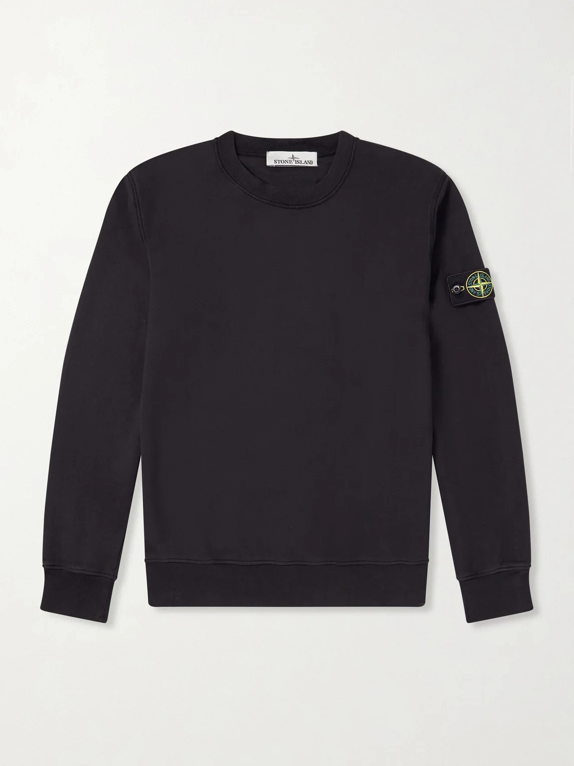 Logo-Appliquéd Garment-Dyed Cotton-Fleece Sweatshirt - 1