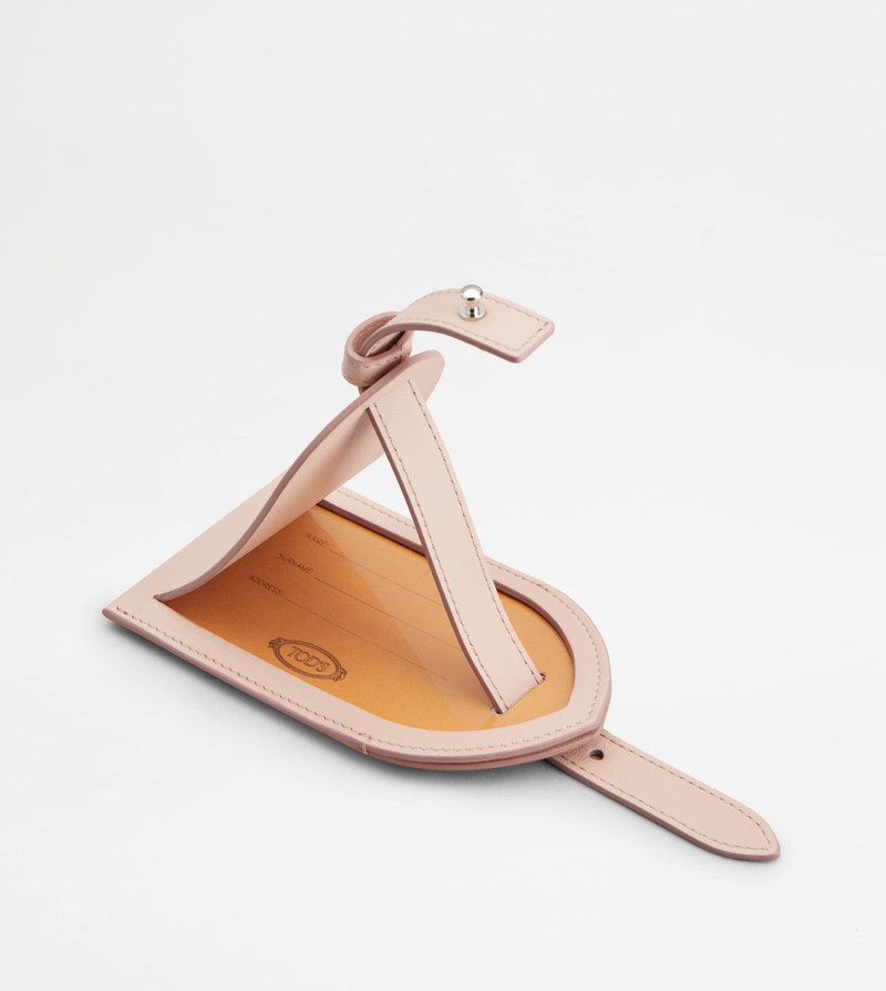 ADDRESS TAG IN LEATHER - PINK 5