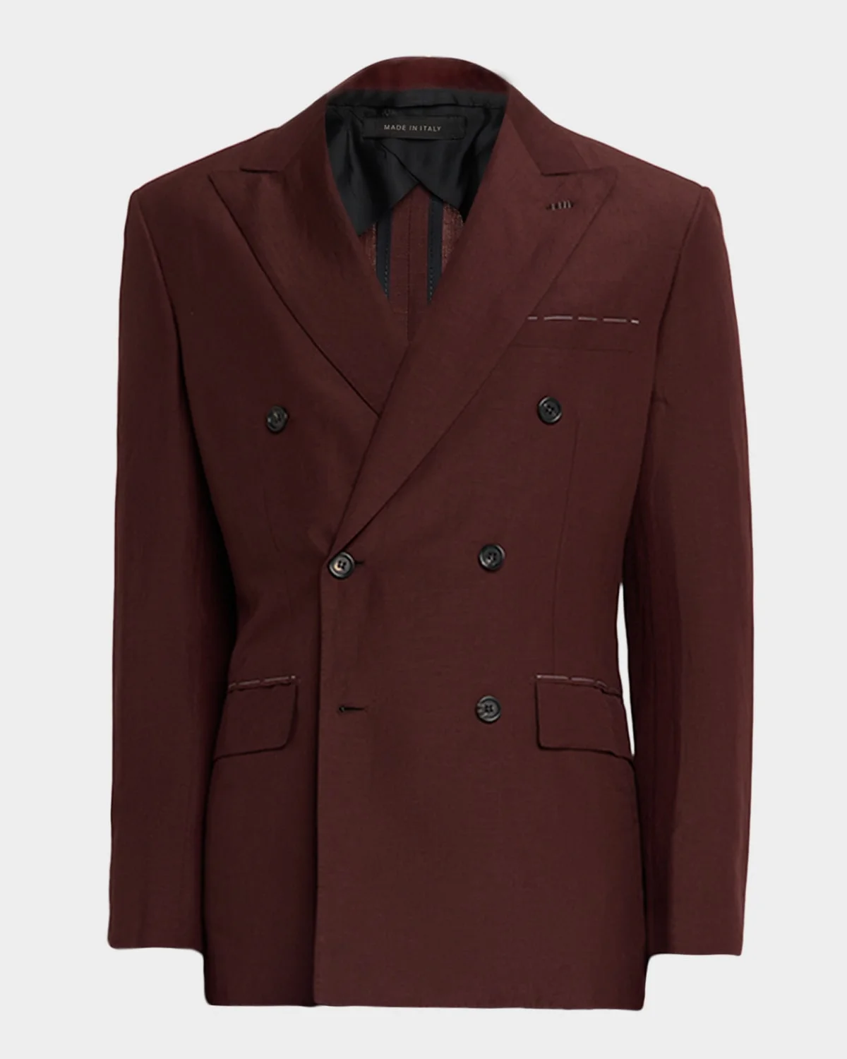 Men's Wool Peak Lapel Two-Piece Suit - 1