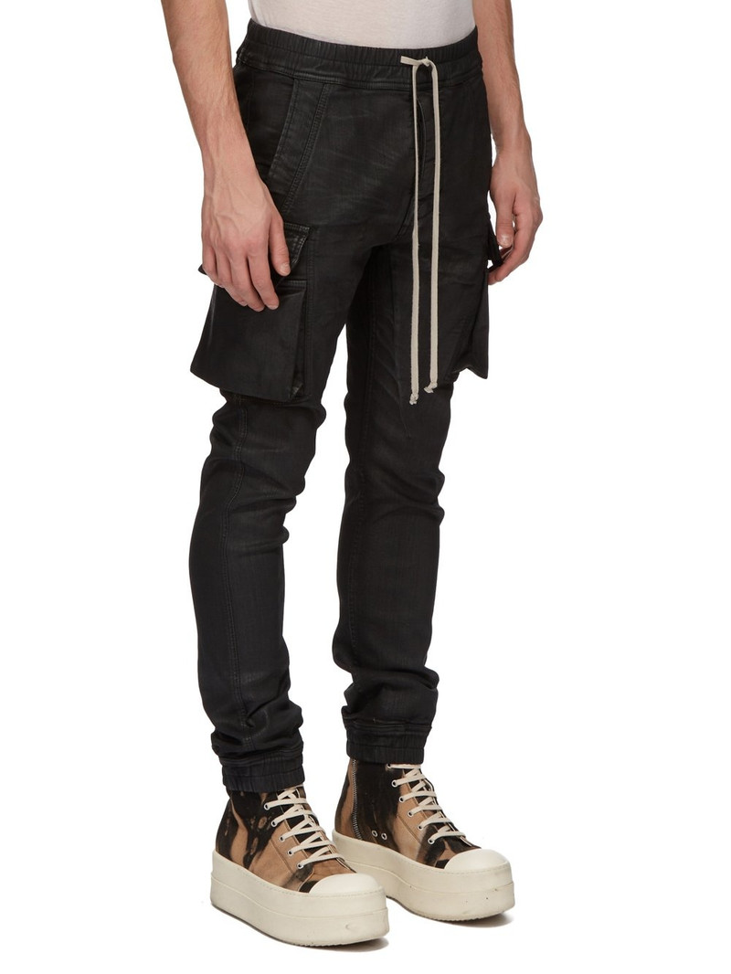 Rick Owens DRKSHDW MASTODON CUT IN BLACK WAX STRETCH DENIM outlook
