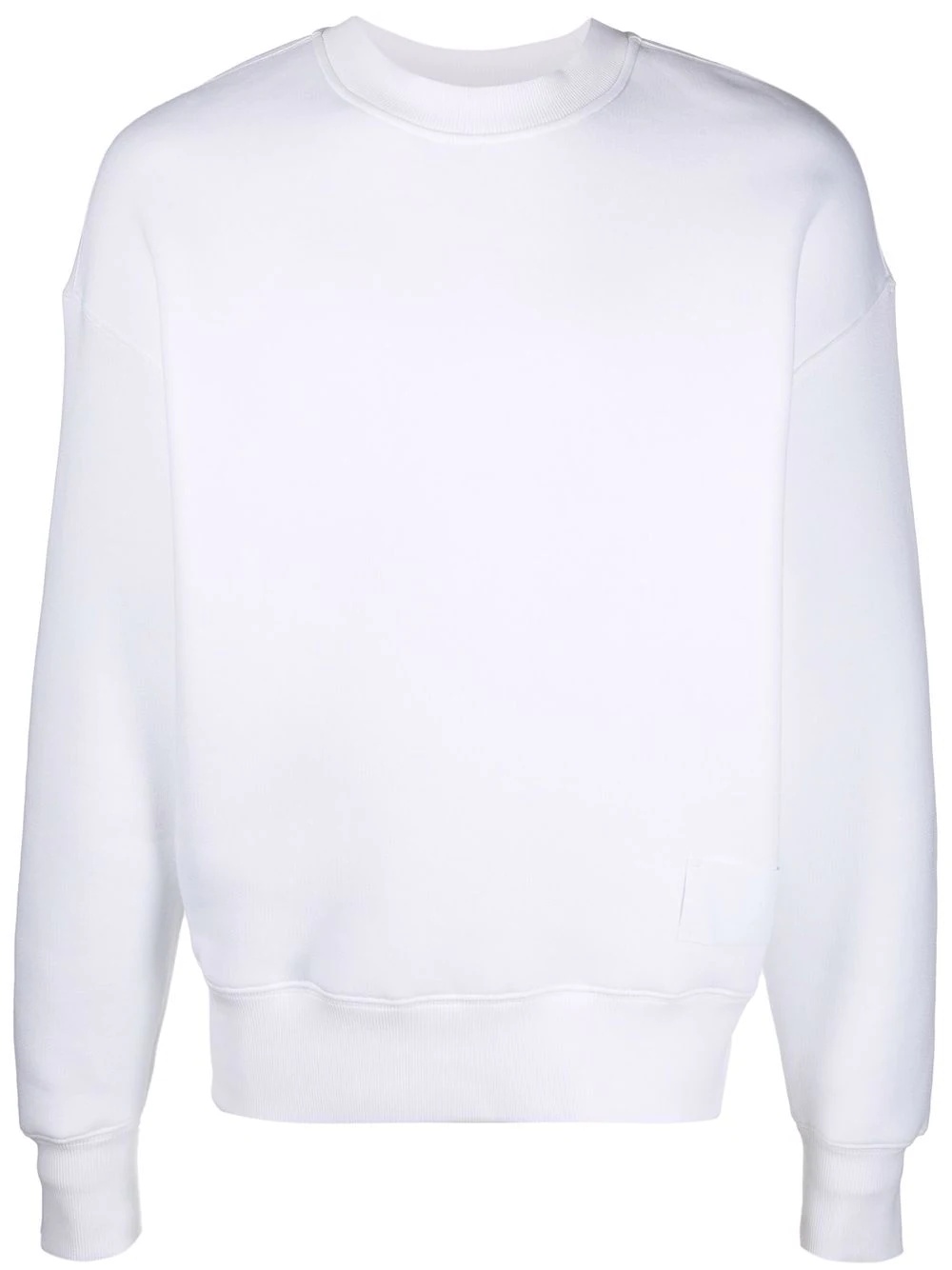 logo-patch crew-neck sweatshirt - 1