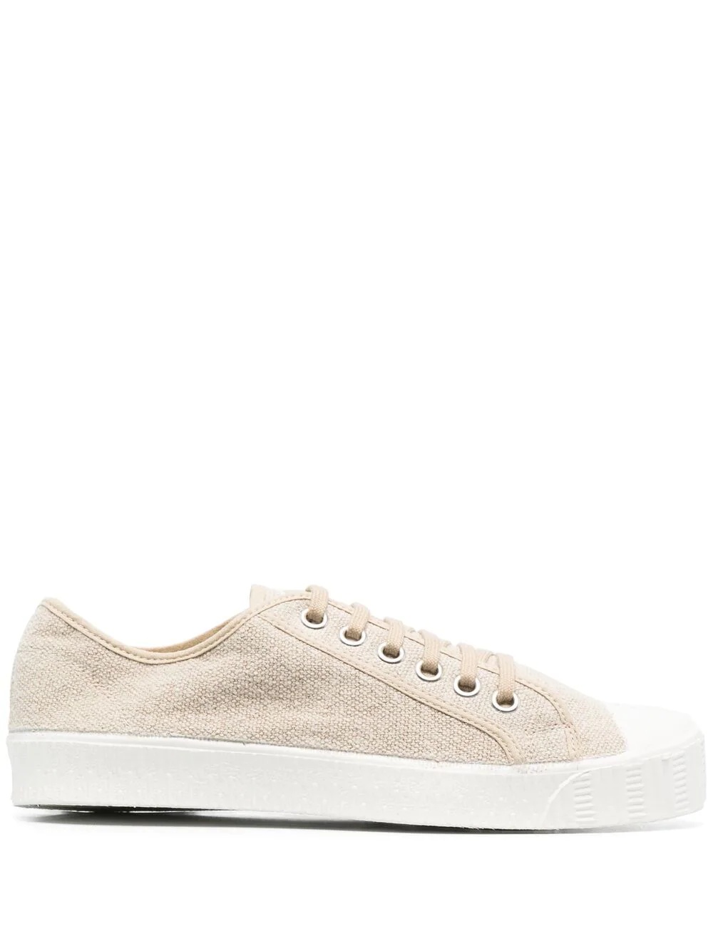 linen low-top sneakers - 1