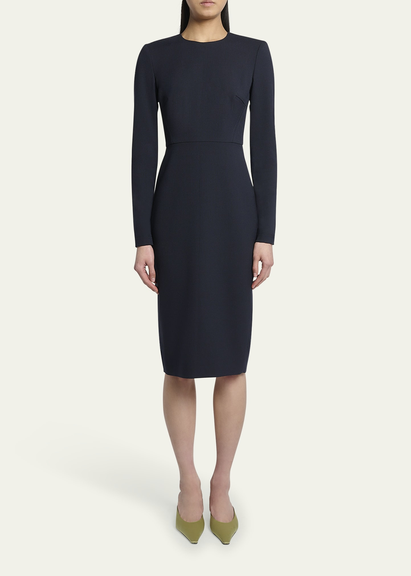 Bodycon Bi-Stretch Crepe Midi Dress - 2