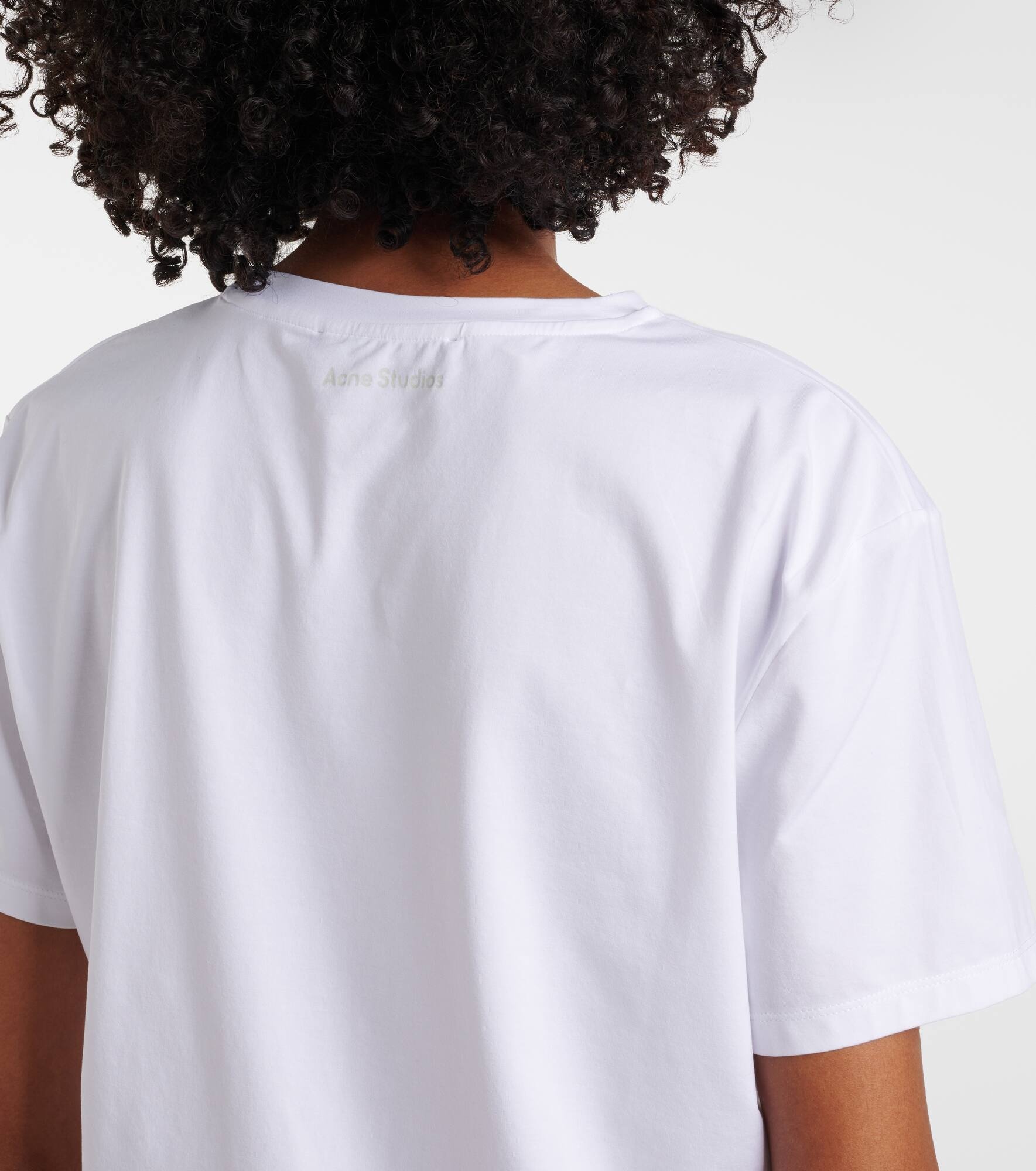 Face cotton-blend jersey T-shirt - 5
