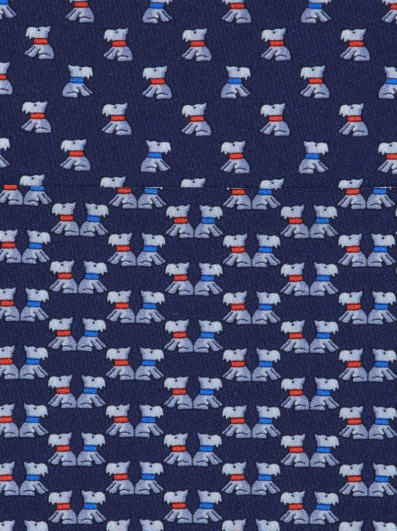 FERRAGAMO Terrier print silk tie outlook