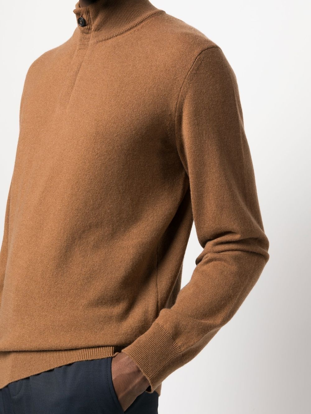 high-neck cashmere jumper - 3