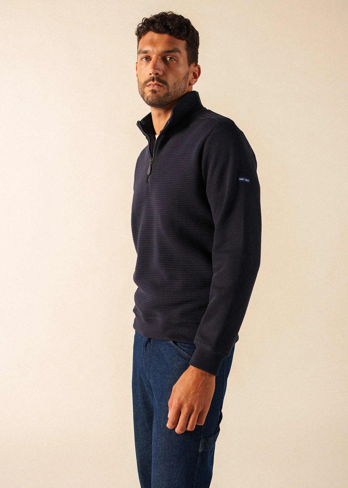 MALO Half-Zip Ribbed Sweater - 1