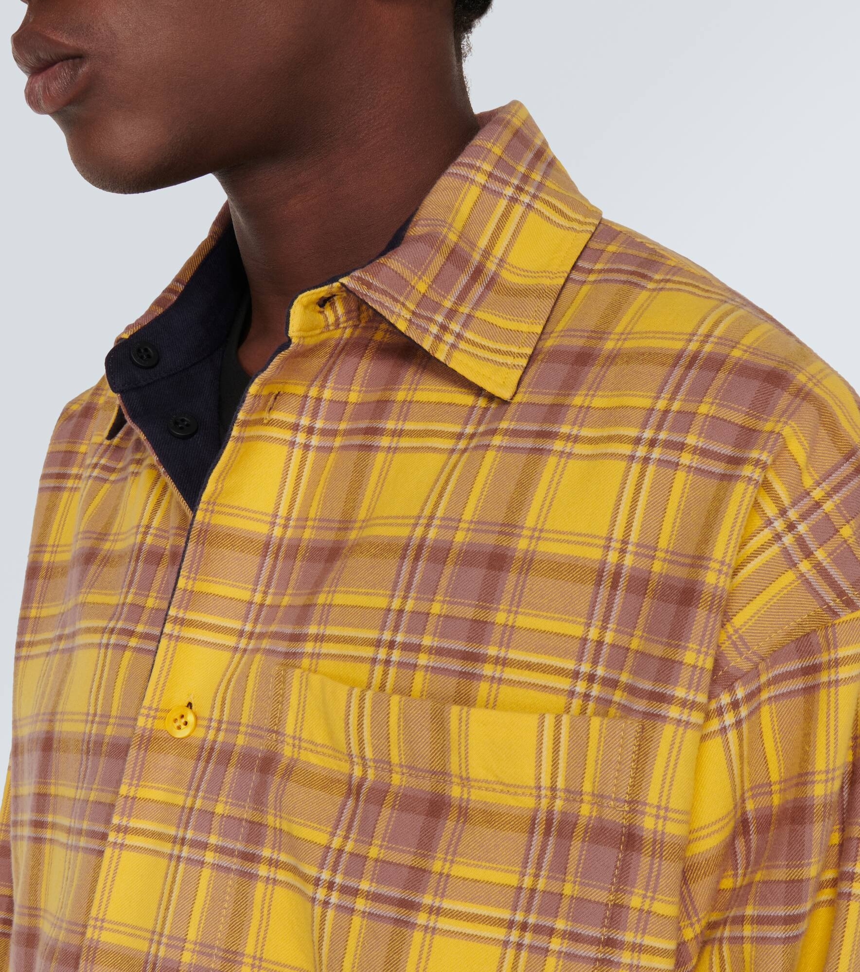 Reversible checked cotton shirt - 5