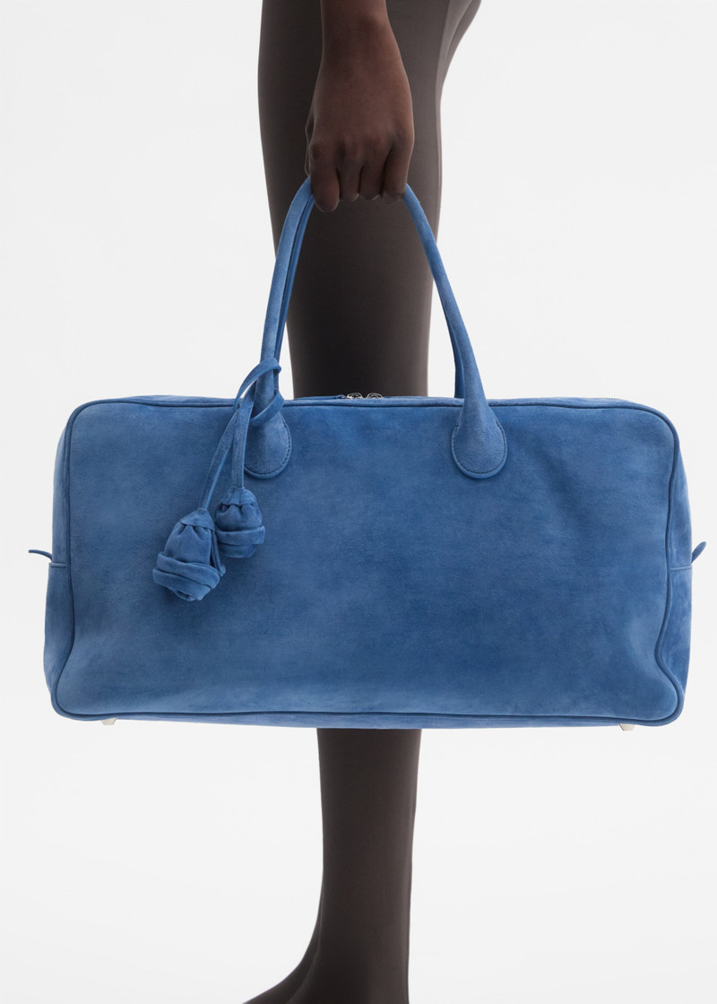 Large Brigitte bag in blue suede 6