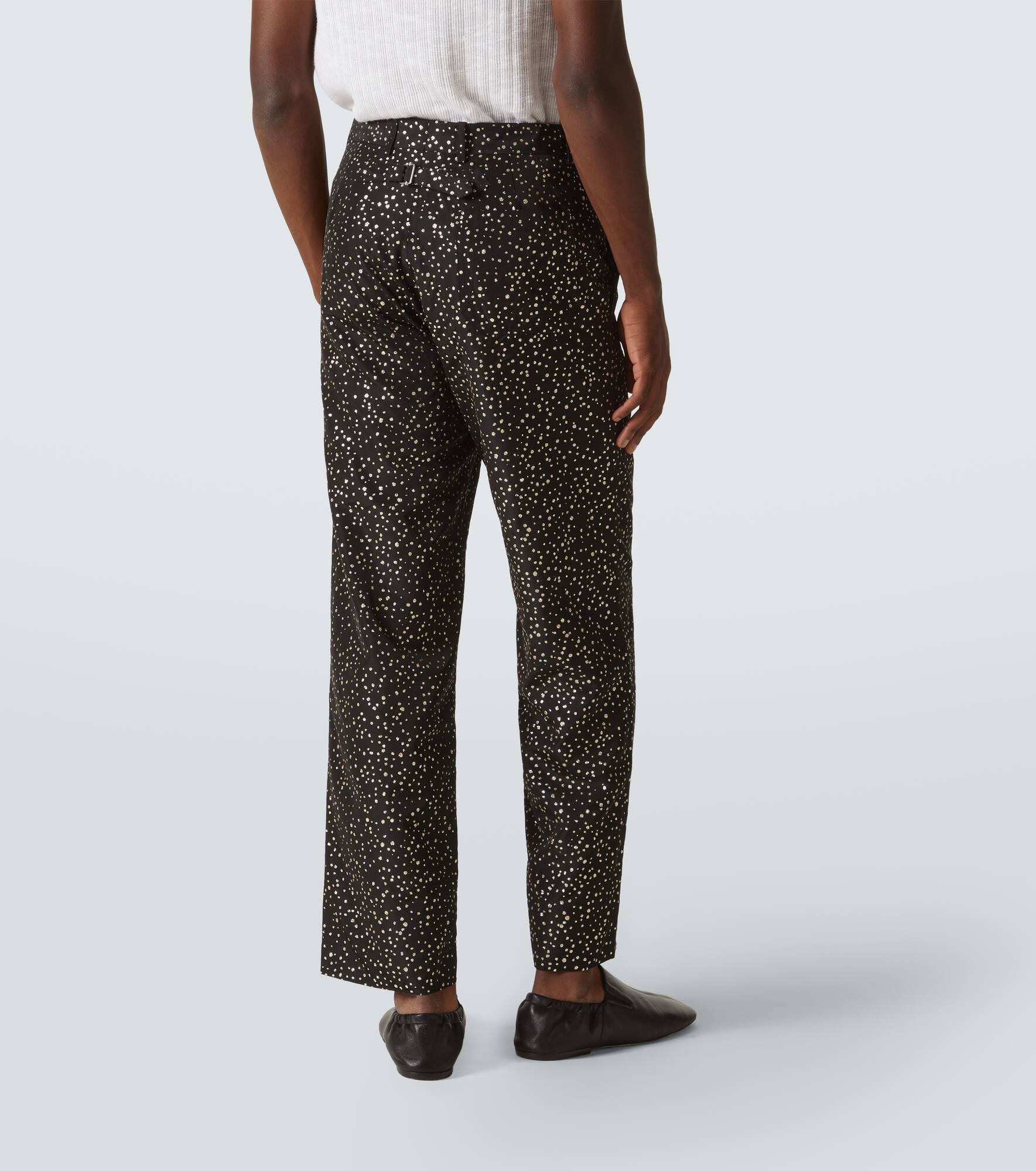 Glitter faille straight pants - 4