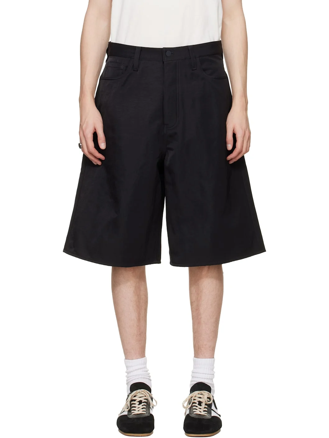 Black 5 Pocket Shorts - 1