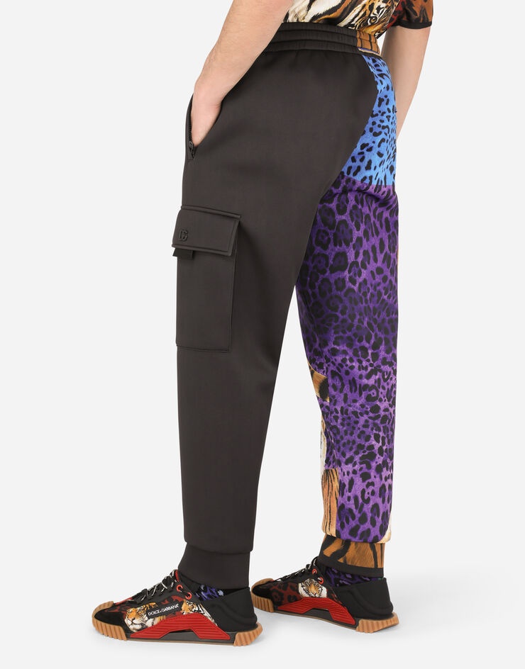 Technical jersey jogging pants with tiger print - 6