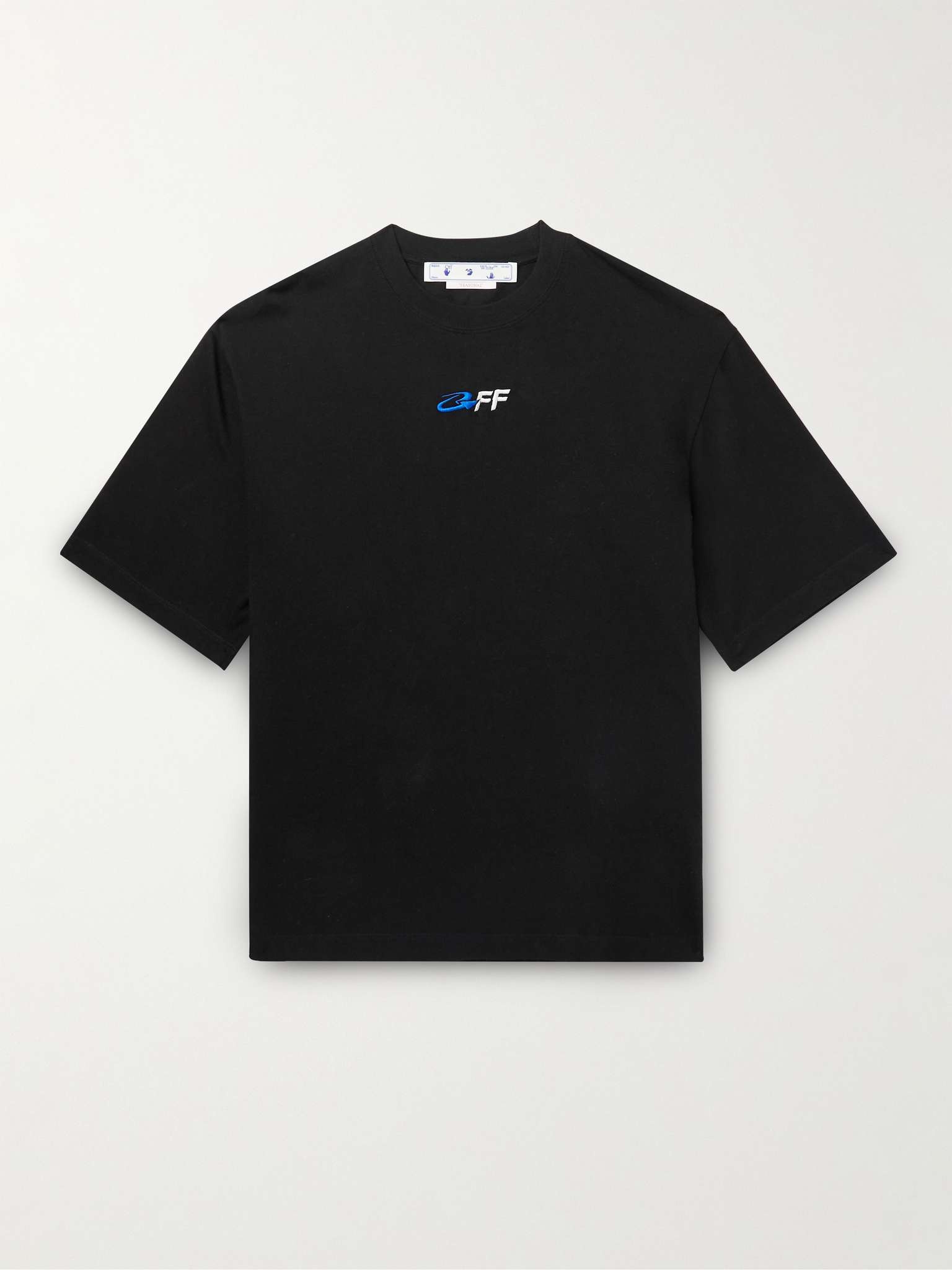 Oversized Logo-Embroidered Printed Cotton-Jersey T-Shirt - 1