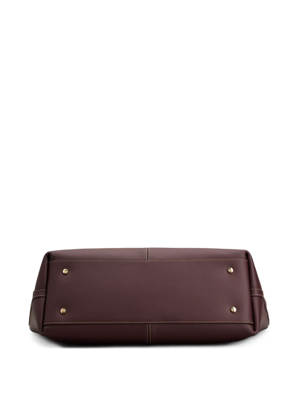 medium leather tote bag - 3