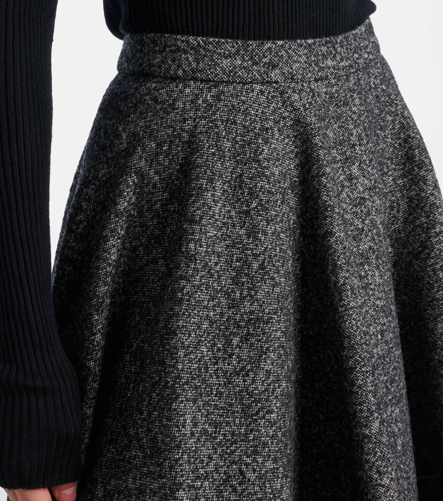 Wool-blend midi skirt - 4