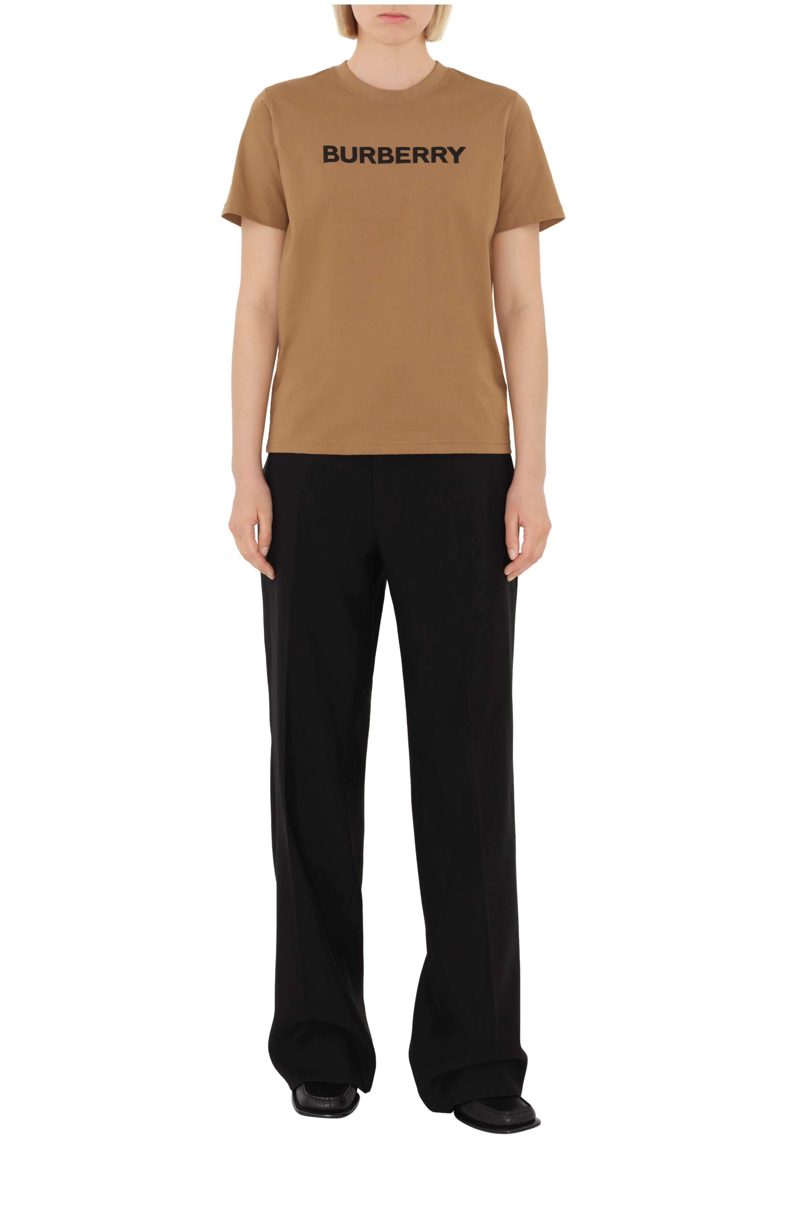 burberry Logo Cotton T-shirt in Camel at Nordstrom - 1