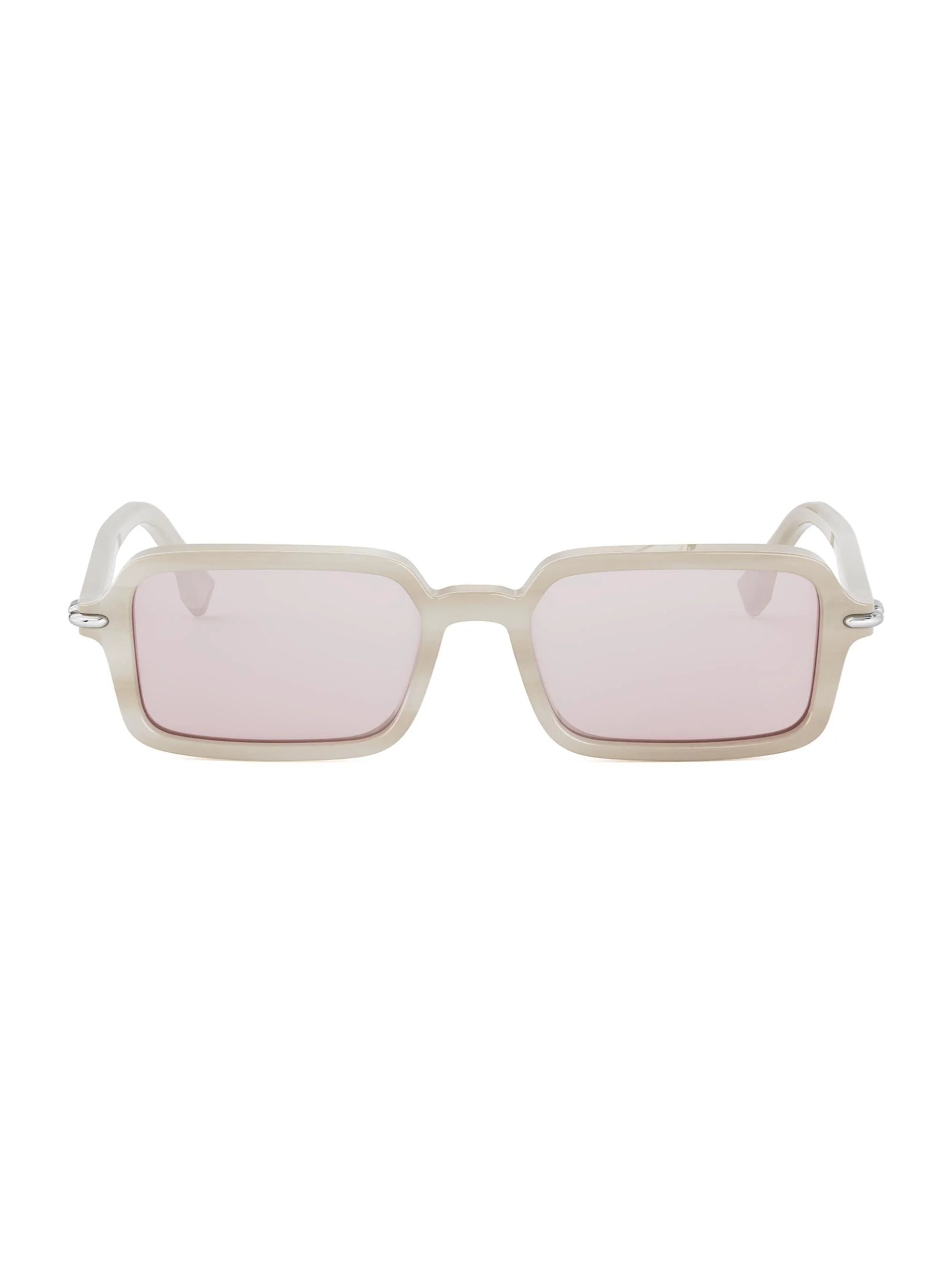 Women's Fendi Selleria 51MM Rectangular Sunglasses - Beige Violet - 1