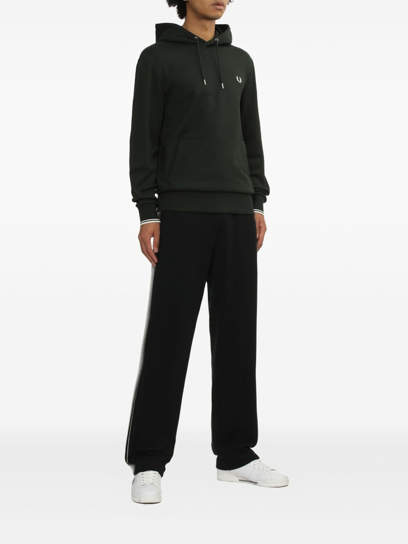 Fred Perry logo-detail cotton hoddie outlook