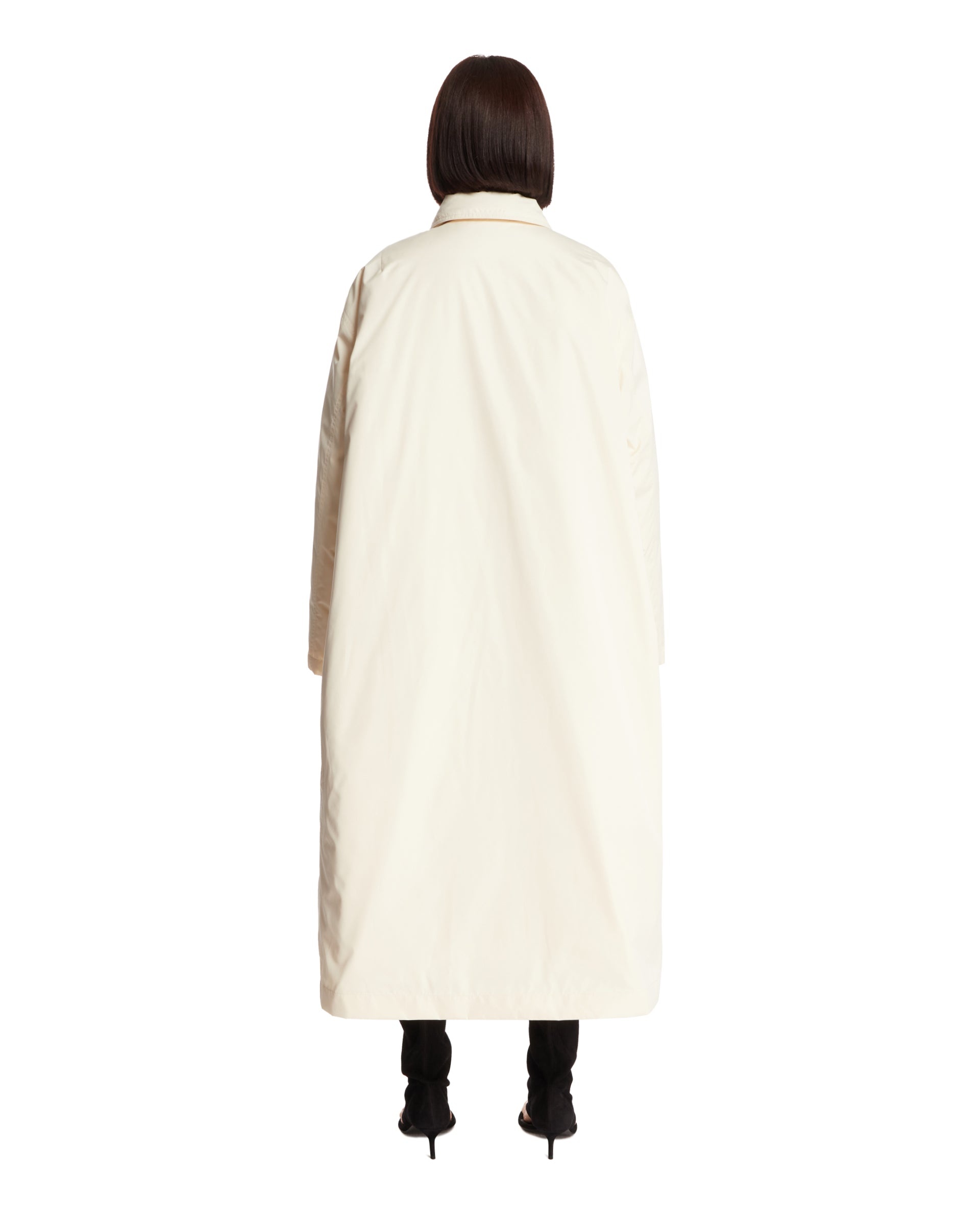 White Oversized Long Coat - 3