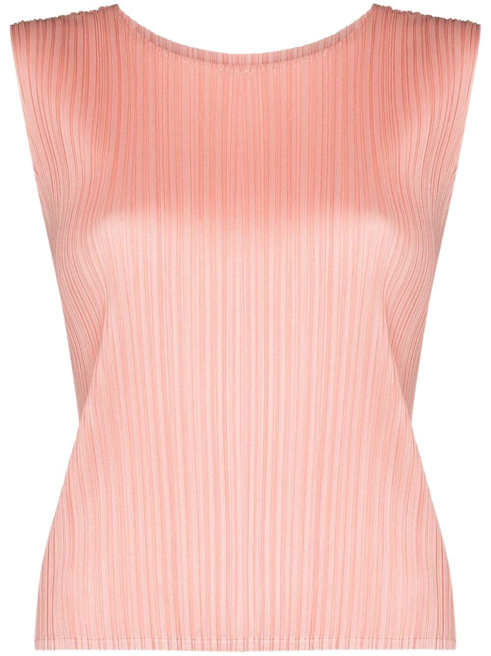 plissé sleeveless top - 1