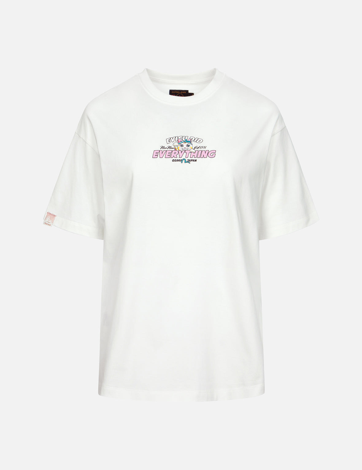 DARUMA AND FORTUNE CAT PRINT DAICOCK OVERSIZED T-SHIRT - 2