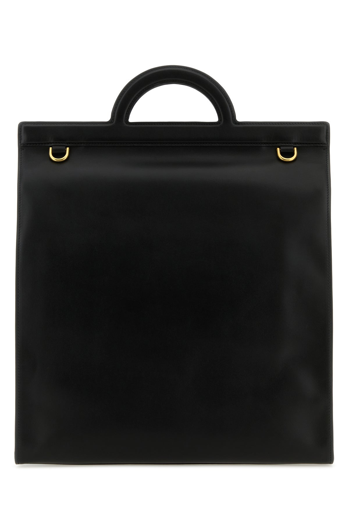 Black leather shopping bag - 3