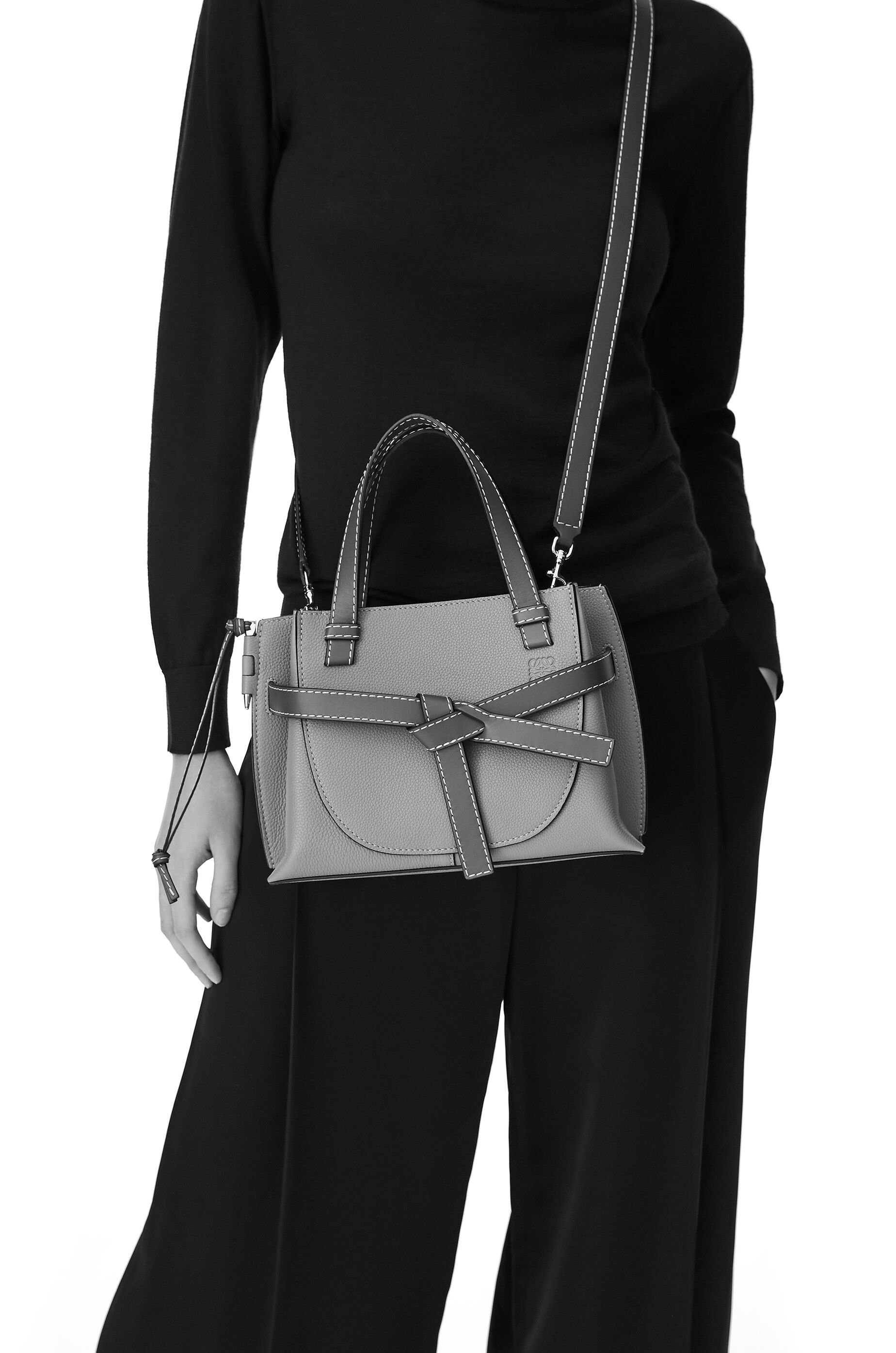 Mini Gate Top Handle bag in soft calfskin - 2