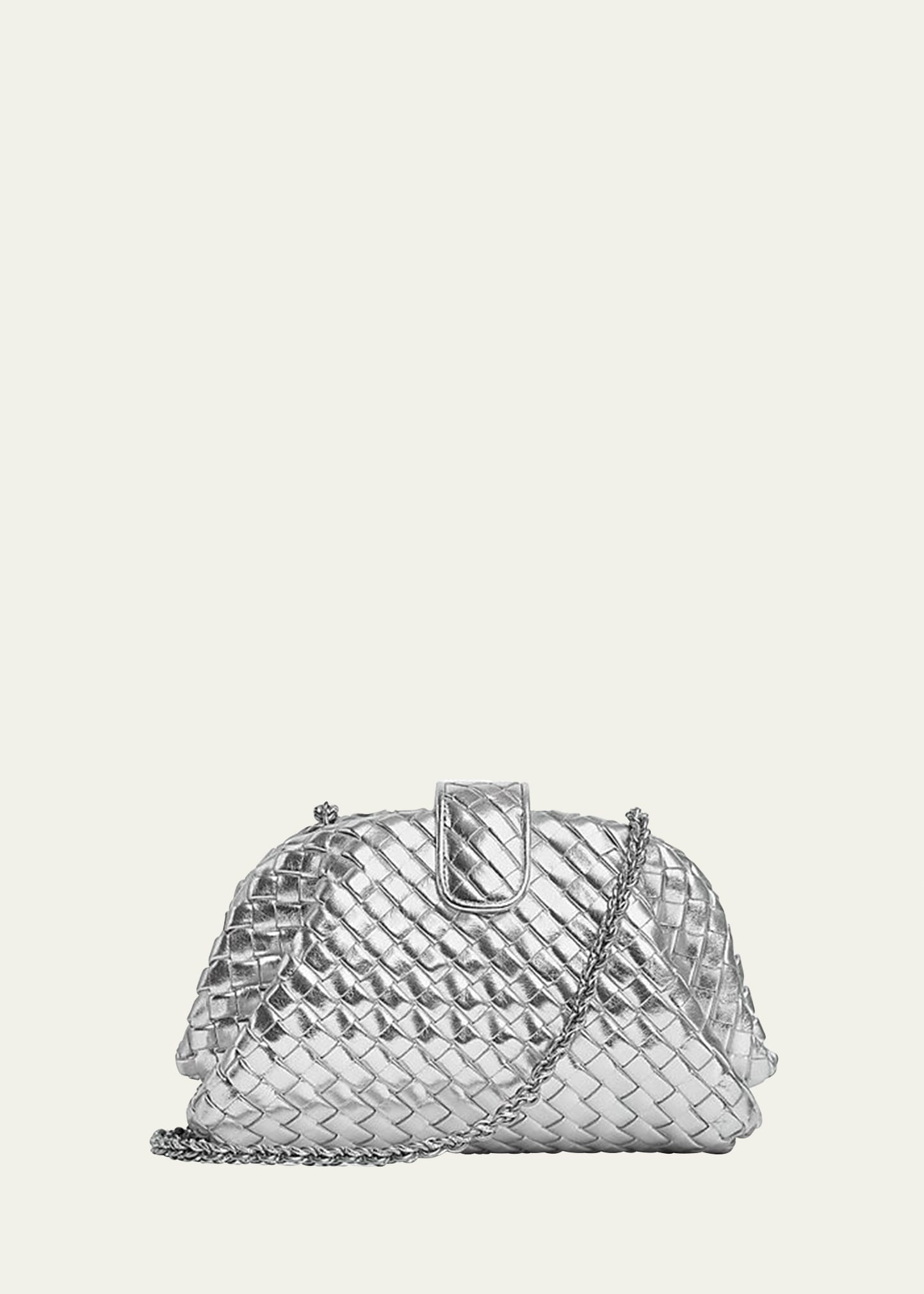 Mini Lauren 1980 Metallic Leather Clutch Bag - 1