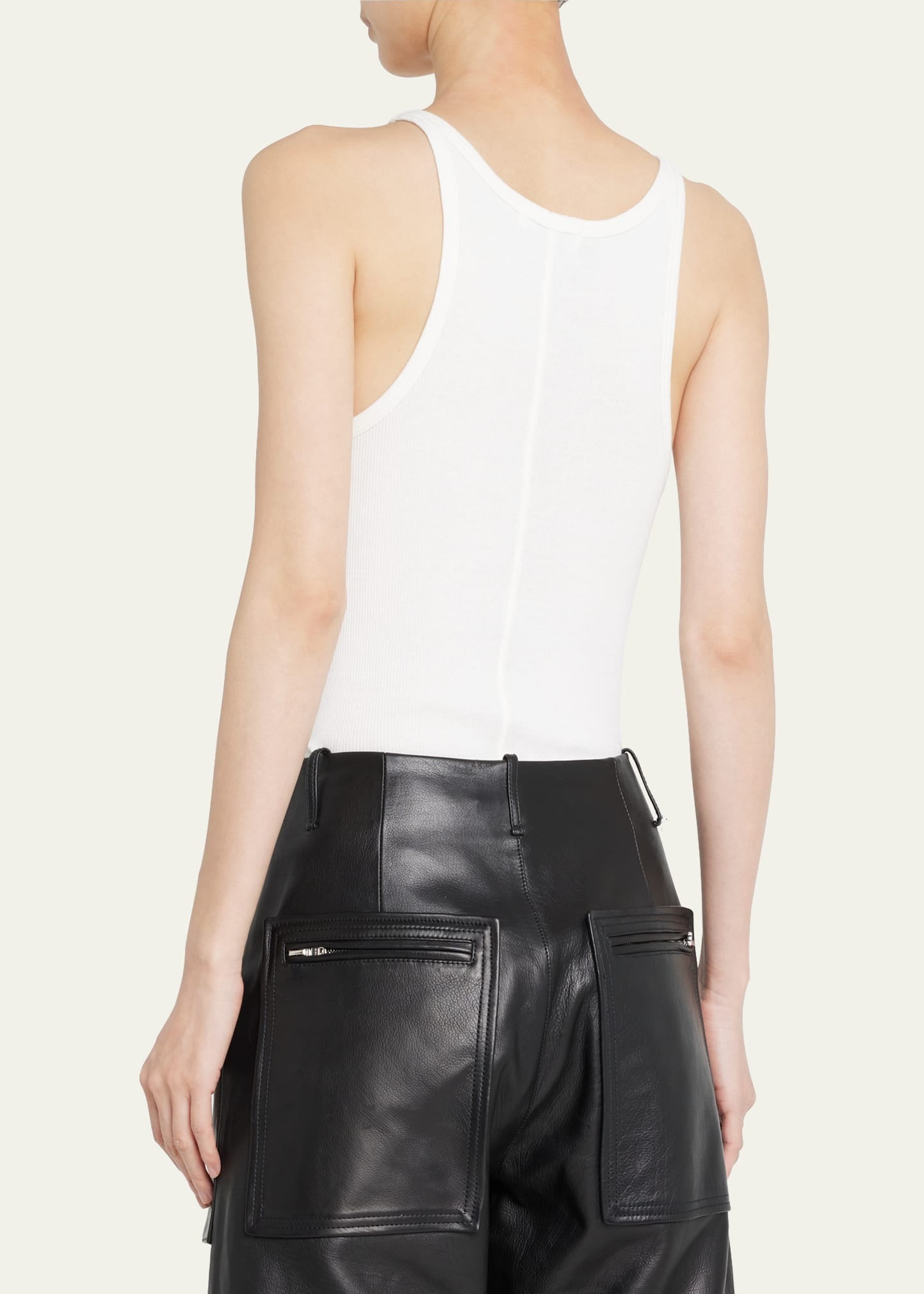 Cropped Rib Tank Top - 3