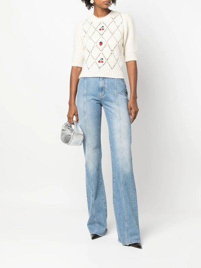 Alessandra Rich high-waisted flared jeans outlook