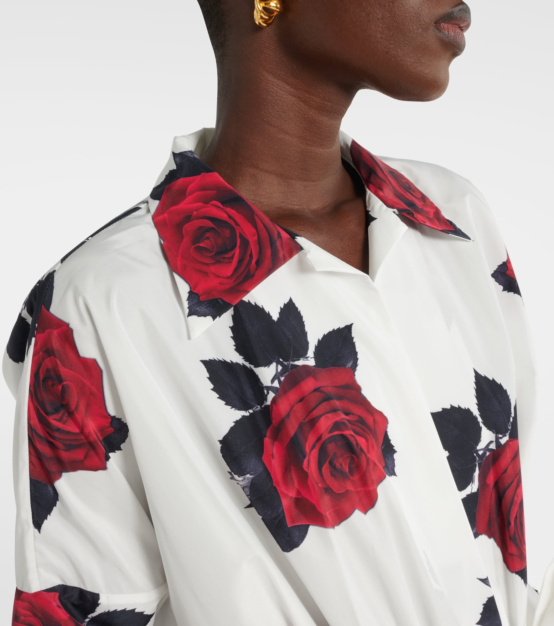 Floral belted shirt dress - 4