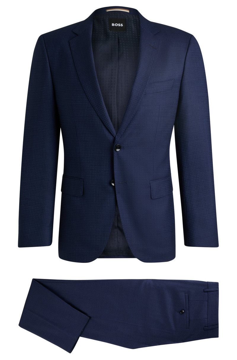 SLIM-FIT SUIT IN PATTERNED STRETCH WOOL 9