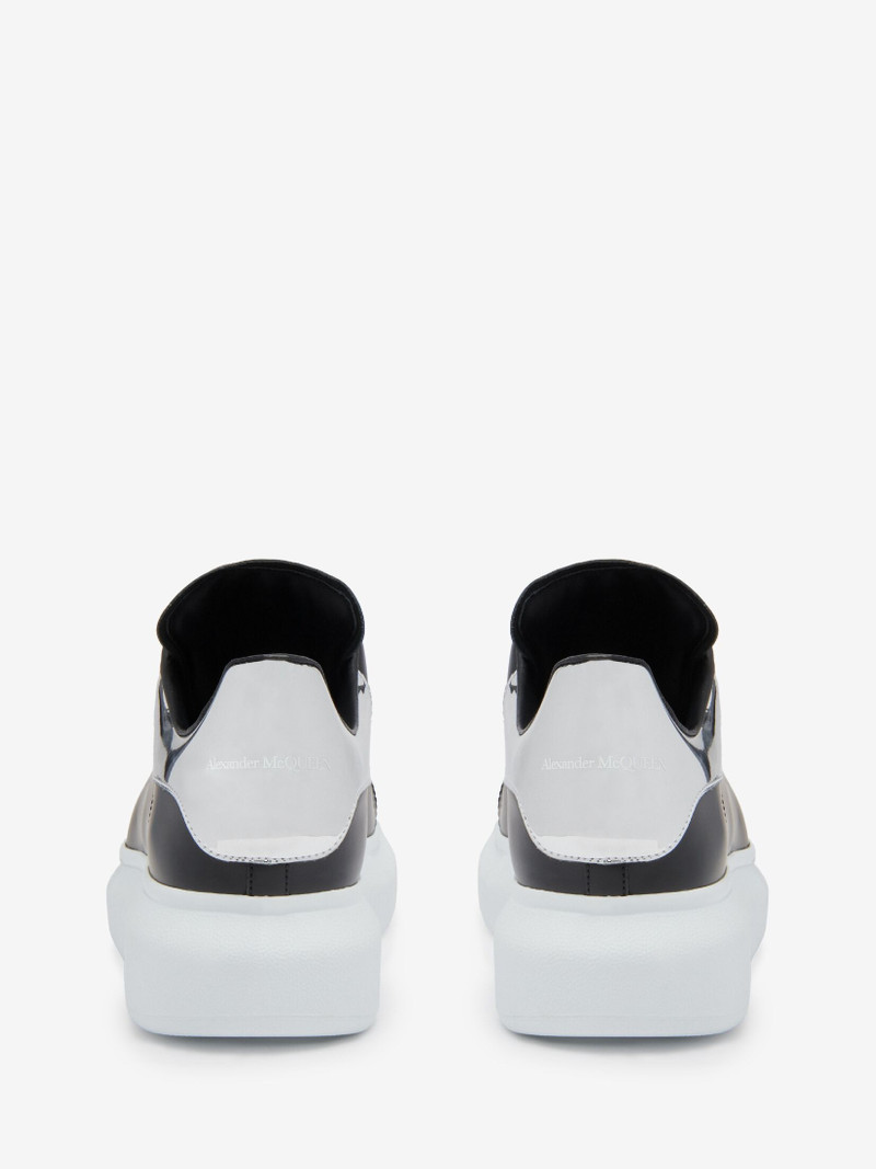 Alexander McQueen Women's Oversized Sneaker in Black/silver outlook